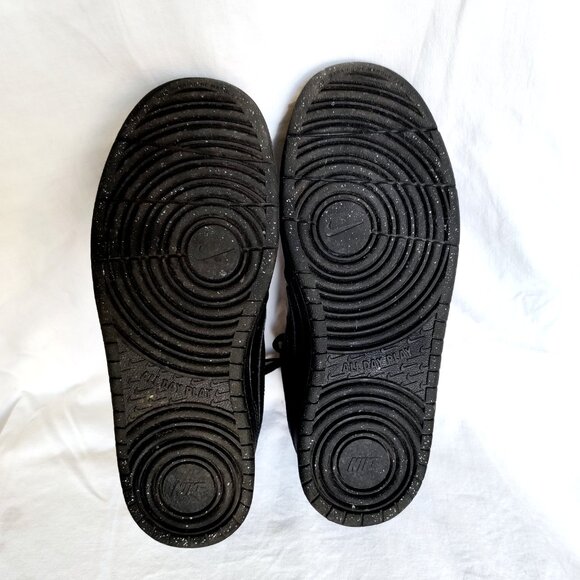 Like New NIKE Black Leather Lace-up Sneakers Tennis Shoes 38 7 - Picture 7 of 7